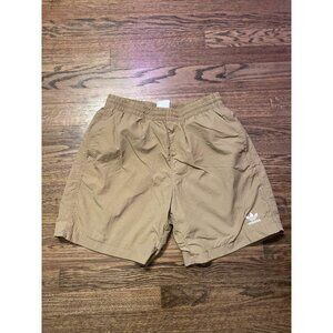 Adidas Men's Athletic Training Shorts Khaki Color Trefoil Logo Size M
